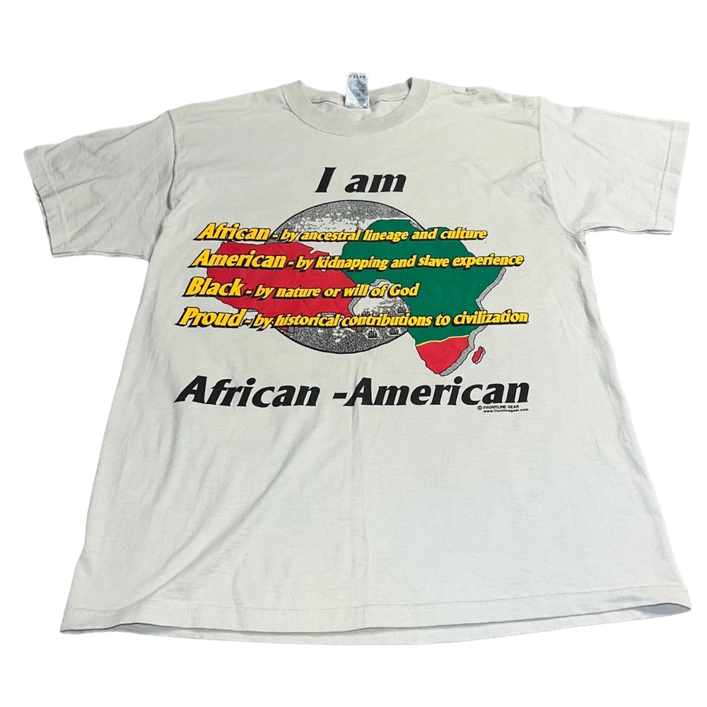 VTG 90s I Am African American Black Proud Shirt Streetwear